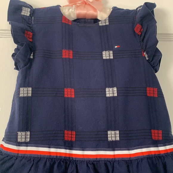Tommy Hilfiger Navy Ruffle Sleeve Dress EUC 18M - Picture 2 of 14